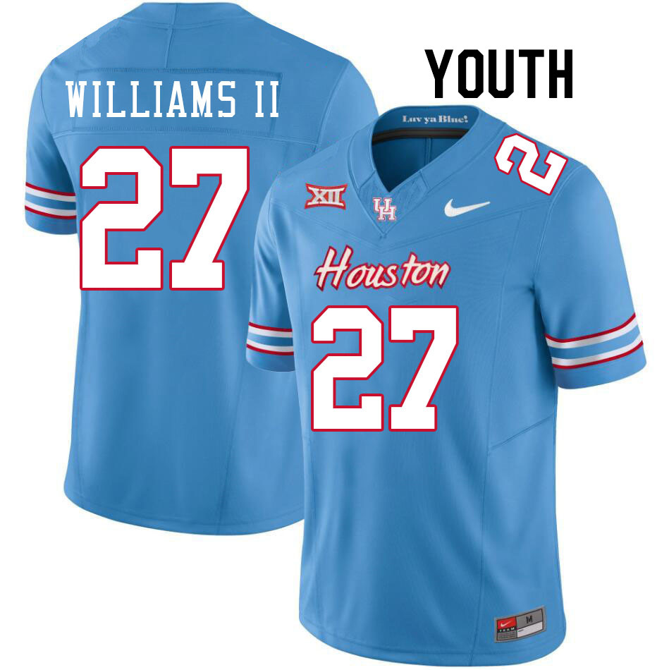 Youth #27 Maurice Williams II Houston Cougars College Football Jerseys Stitched-Oilers